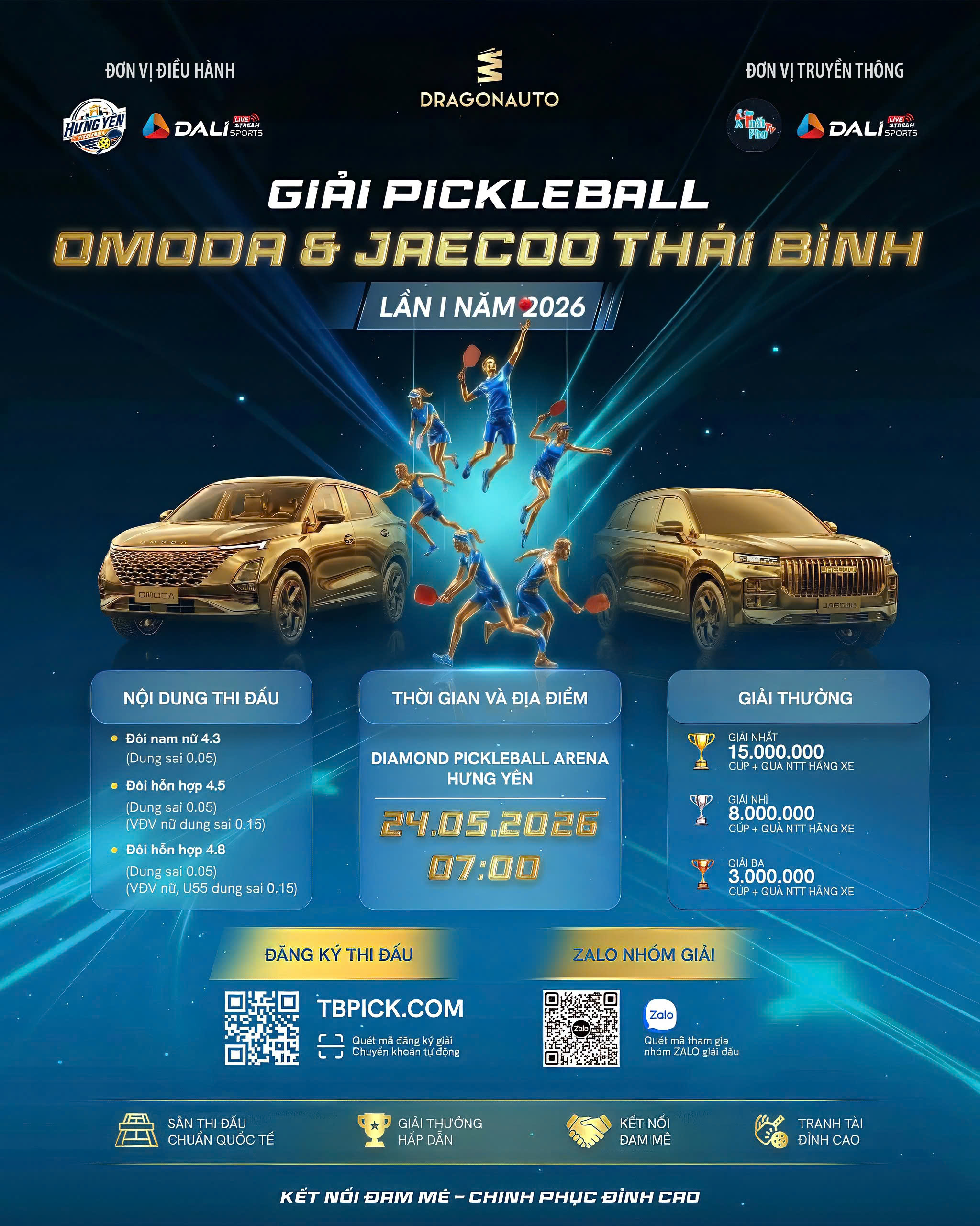 GIẢI PICKLEBALL DRAGONAUTO OMODA & JAECOO