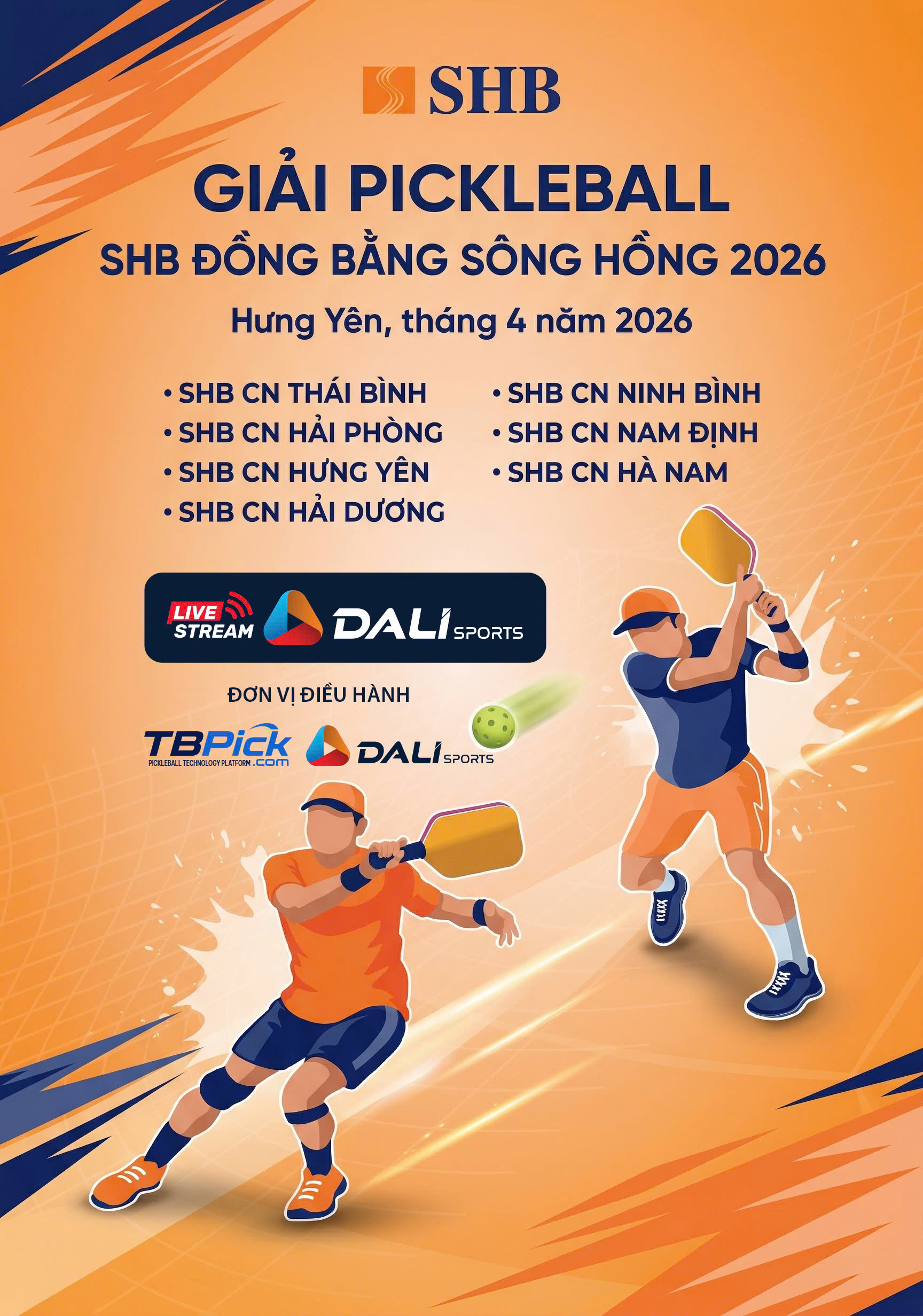 Giải Pickleball SHB Đồng Bằng Sông Hồng 2026